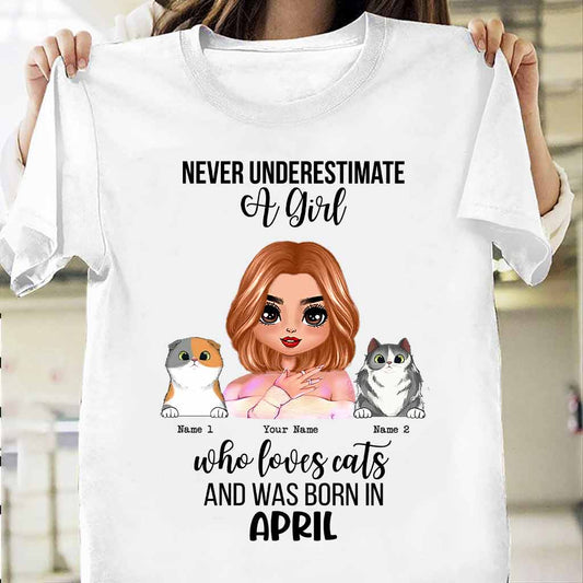 Never Underestimate - Personalized Cat T-shirt and Hoodie