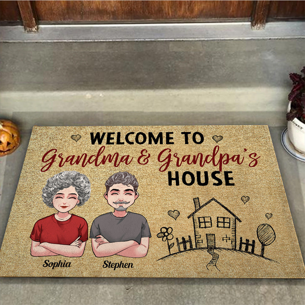 No Place Like Grandpa Grandma's House - Personalized Mother's Day Grandma Doormat