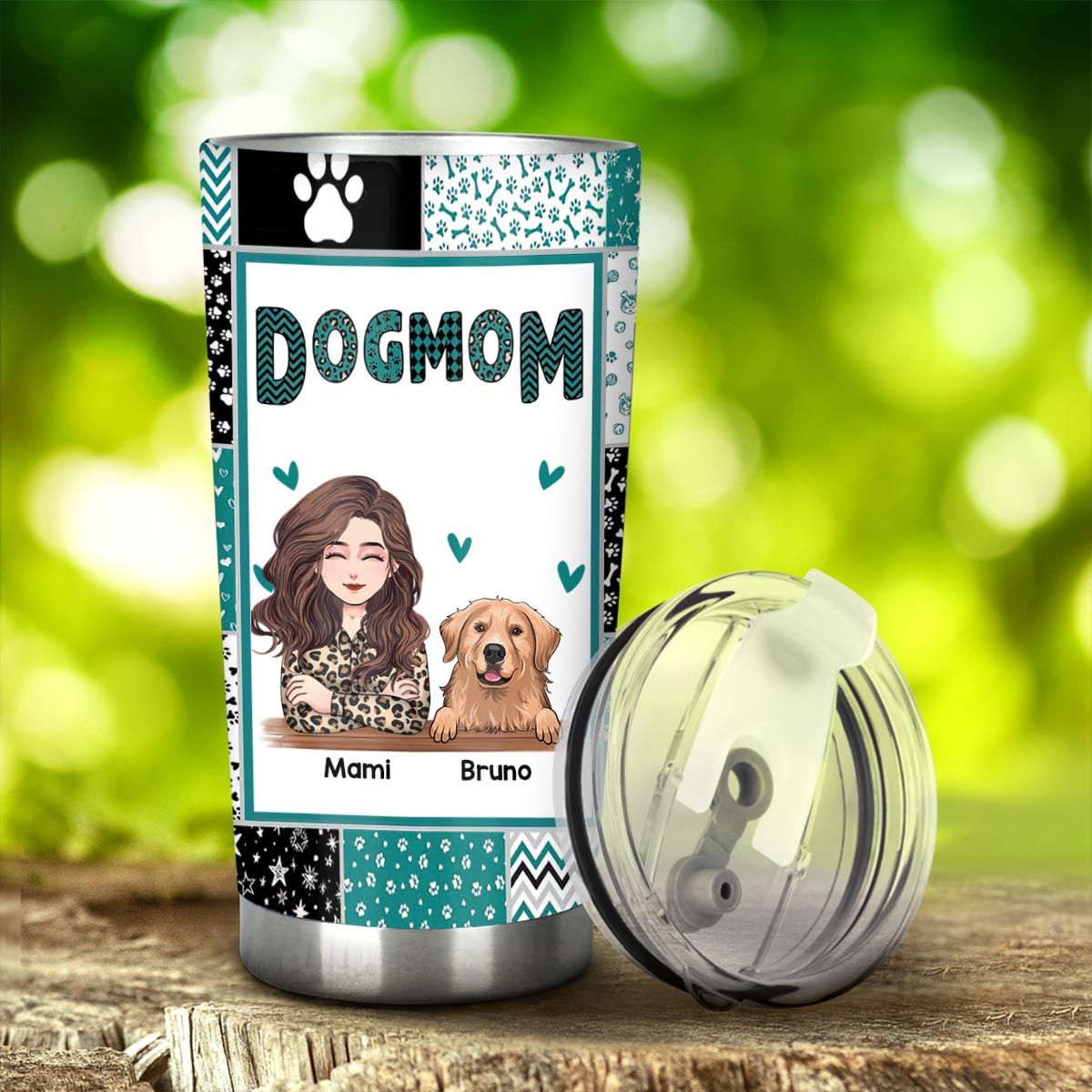 Fur Mom - Dog gift for cat lover - Personalized Tumbler
