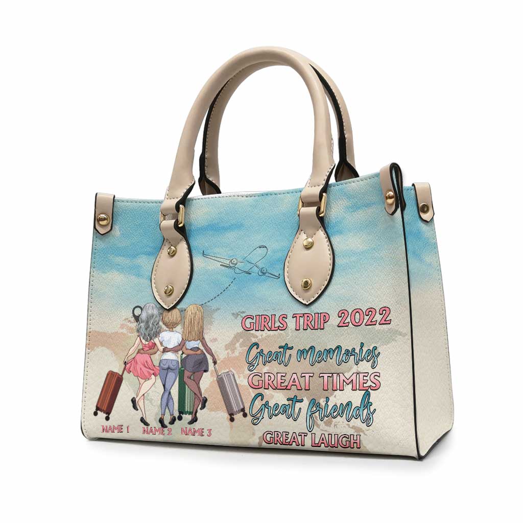 Girls Trip 2022 - Personalized Travelling Leather Handbag