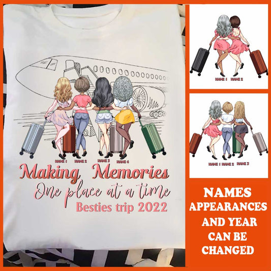 Besties Trip Apparently We're Trouble When We're Together - Personalized Travelling T-shirt and Hoodie