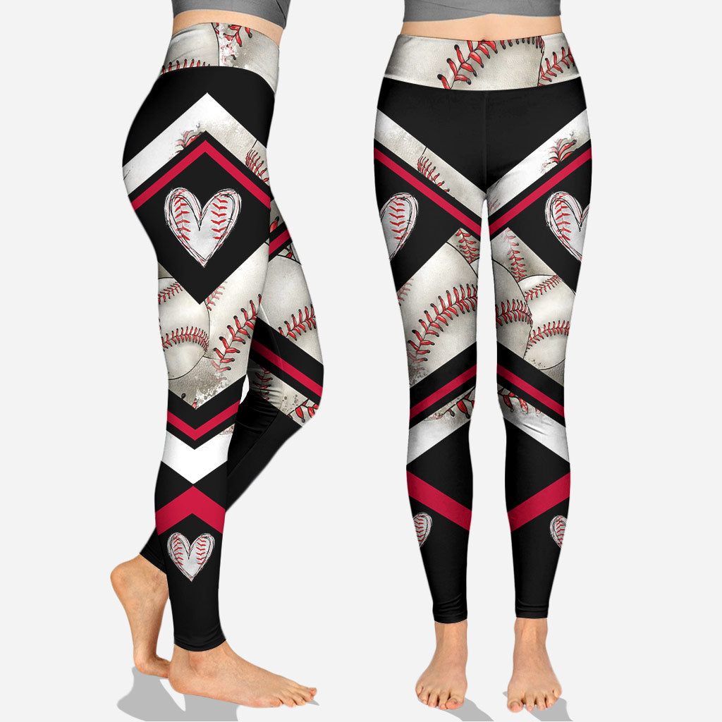 Baseball Mom - Personalized Cross Tank Top and Leggings