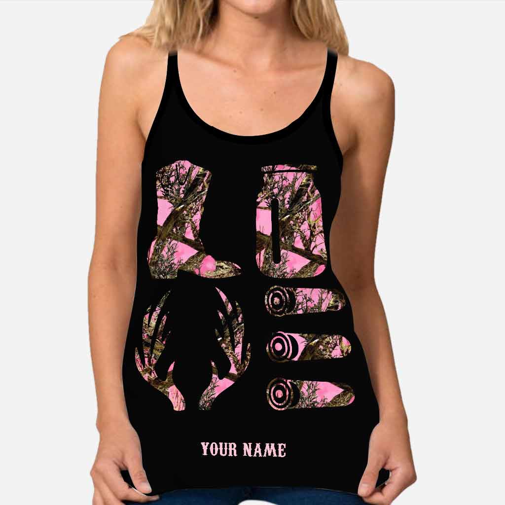 Catch Me If You Can - Personalized Hunting Cross Tank Top and Leggings