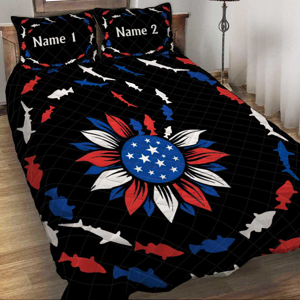 Join To The Fishes In The Deep Blue Sea - Personalized Quilt Set