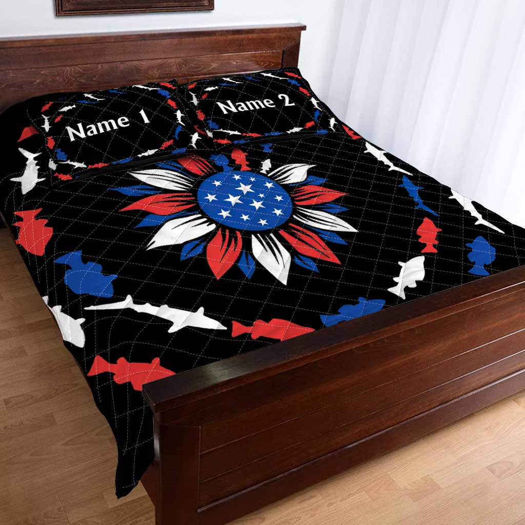 Join To The Fishes In The Deep Blue Sea - Personalized Quilt Set