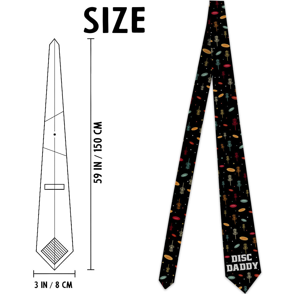 Disc Daddy - Disc Golf gift for dad, grandpa - Personalized Necktie