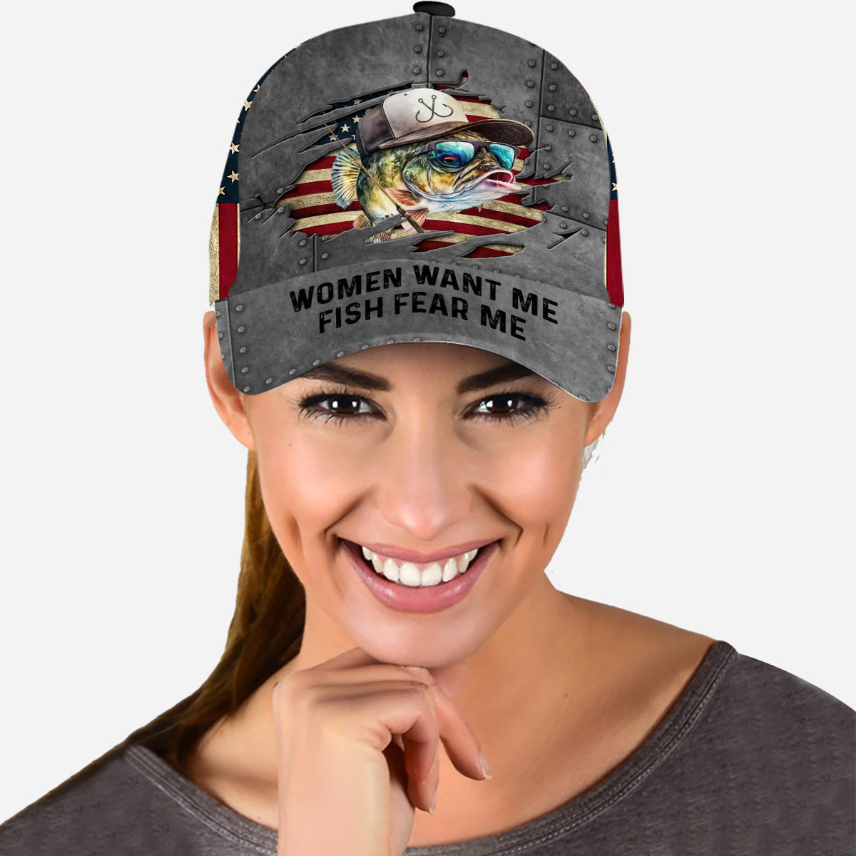 Women Want Me Fish Fear Me - Personalized Fishing Classic Cap
