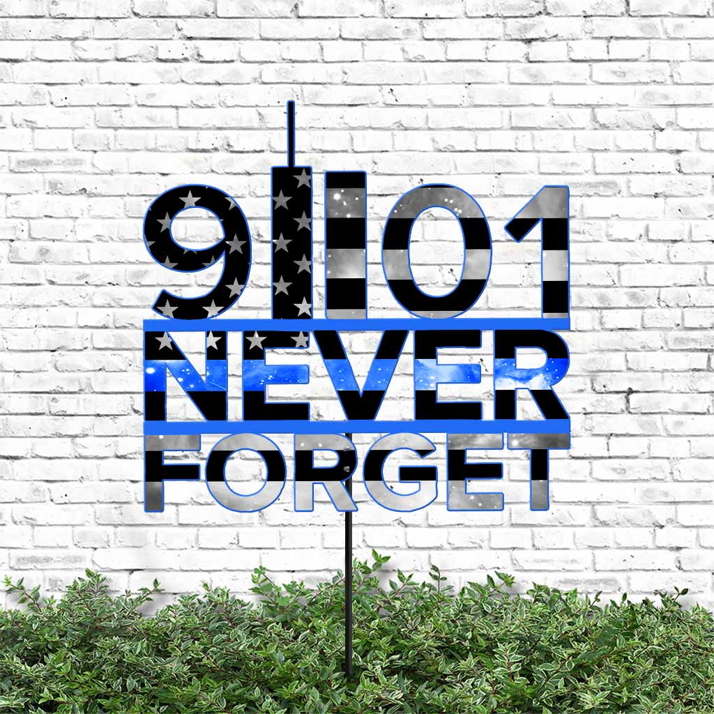 Never Forget - Police Metal Garden Art