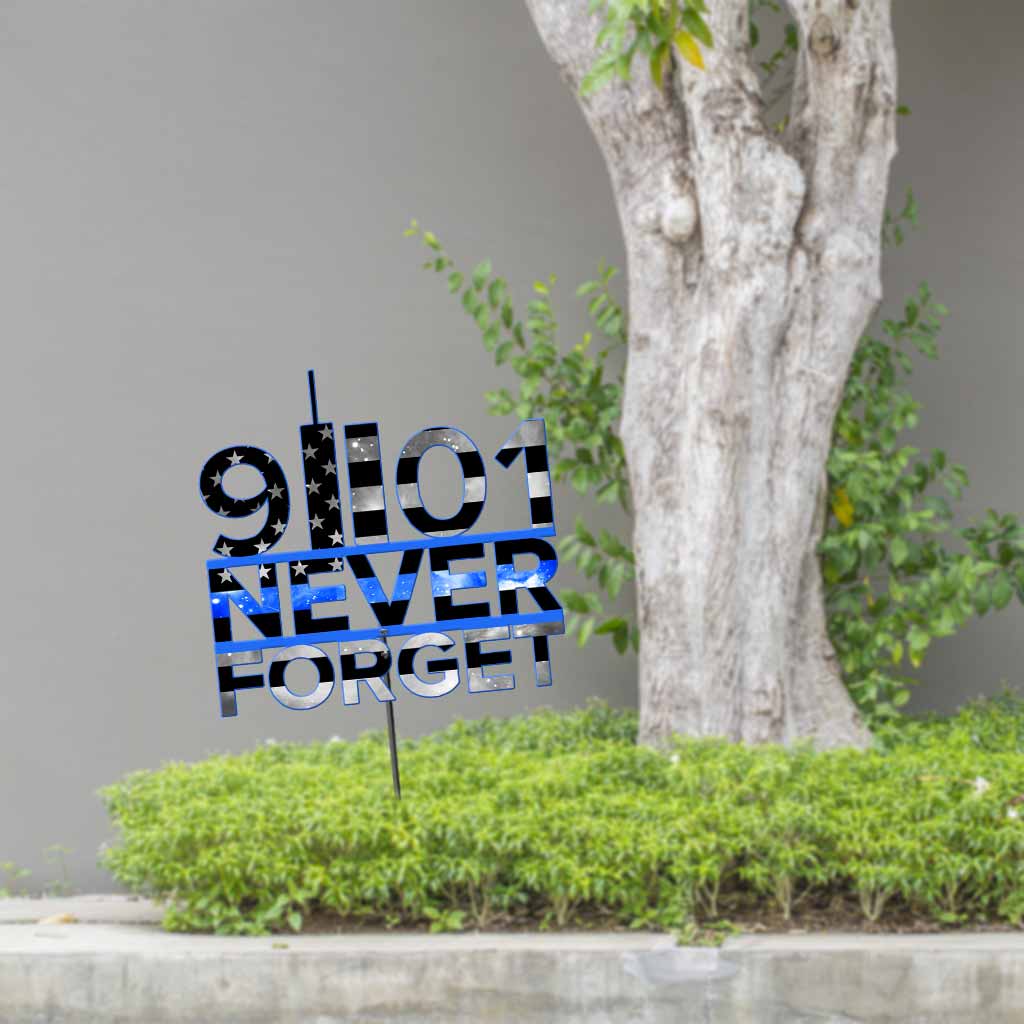 Never Forget - Police Metal Garden Art