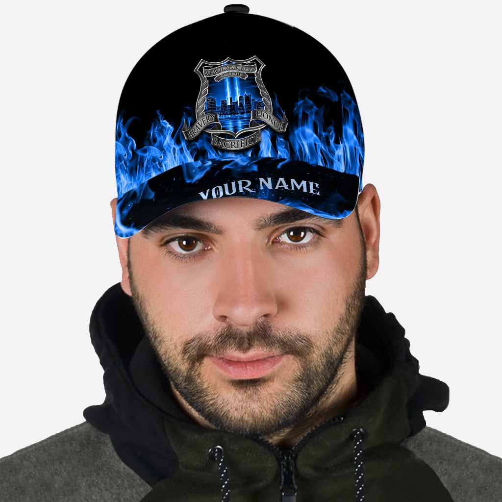 Never Forget - Police Officer Personalized Classic Cap With Printed Vent Holes