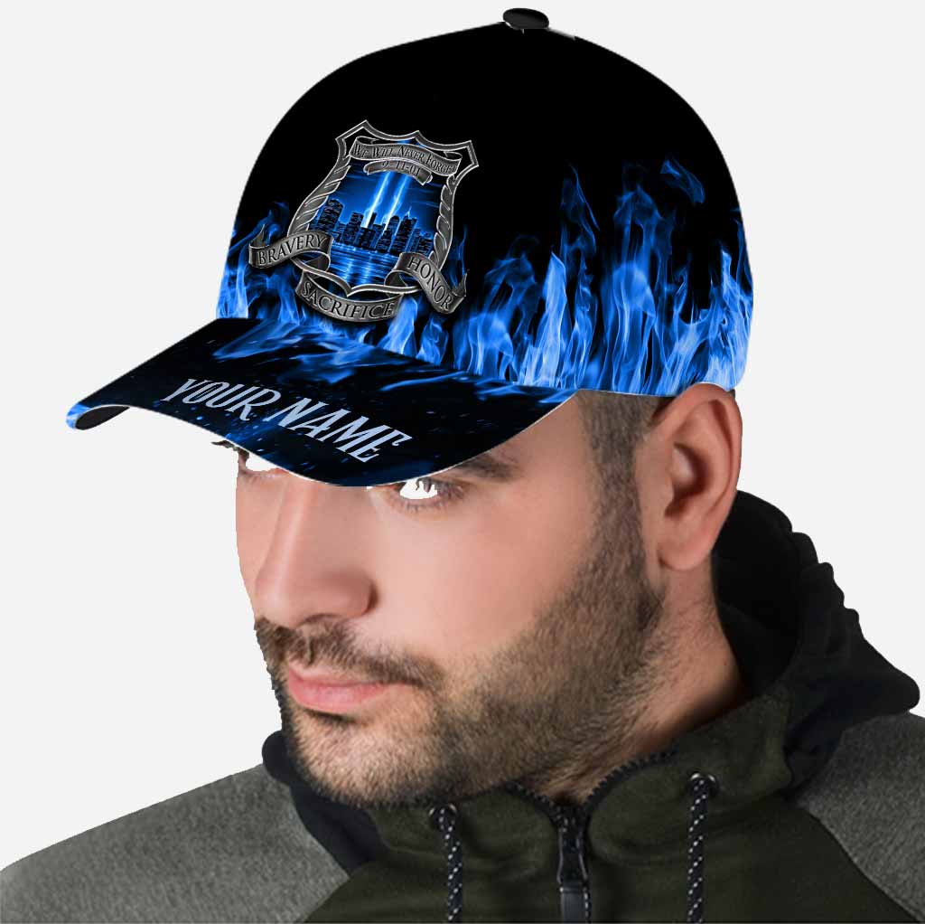 Never Forget - Police Officer Personalized Classic Cap With Printed Vent Holes
