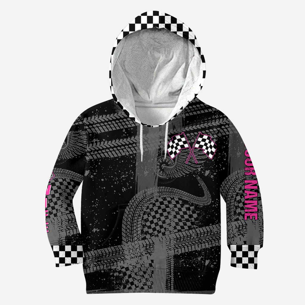 Race Wife Feelin' Kinda IDGAF - Personalized Racing Hoodie And Leggings