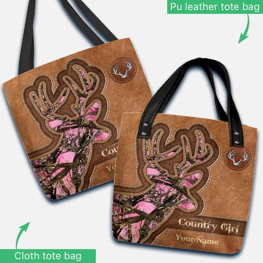 Country Girl - Personalized Hunting Tote Bag