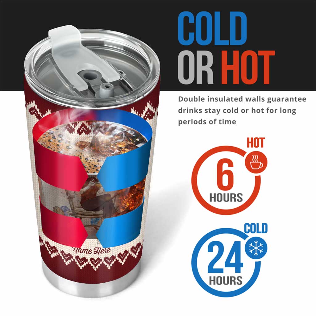 Kniting Because Murder Is Wrong - Personalized Knitting Tumbler