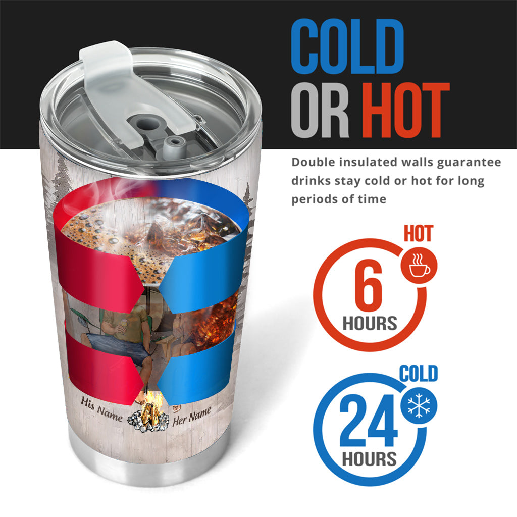 Let's Sit By The Campfire - Personalized Camping Tumbler
