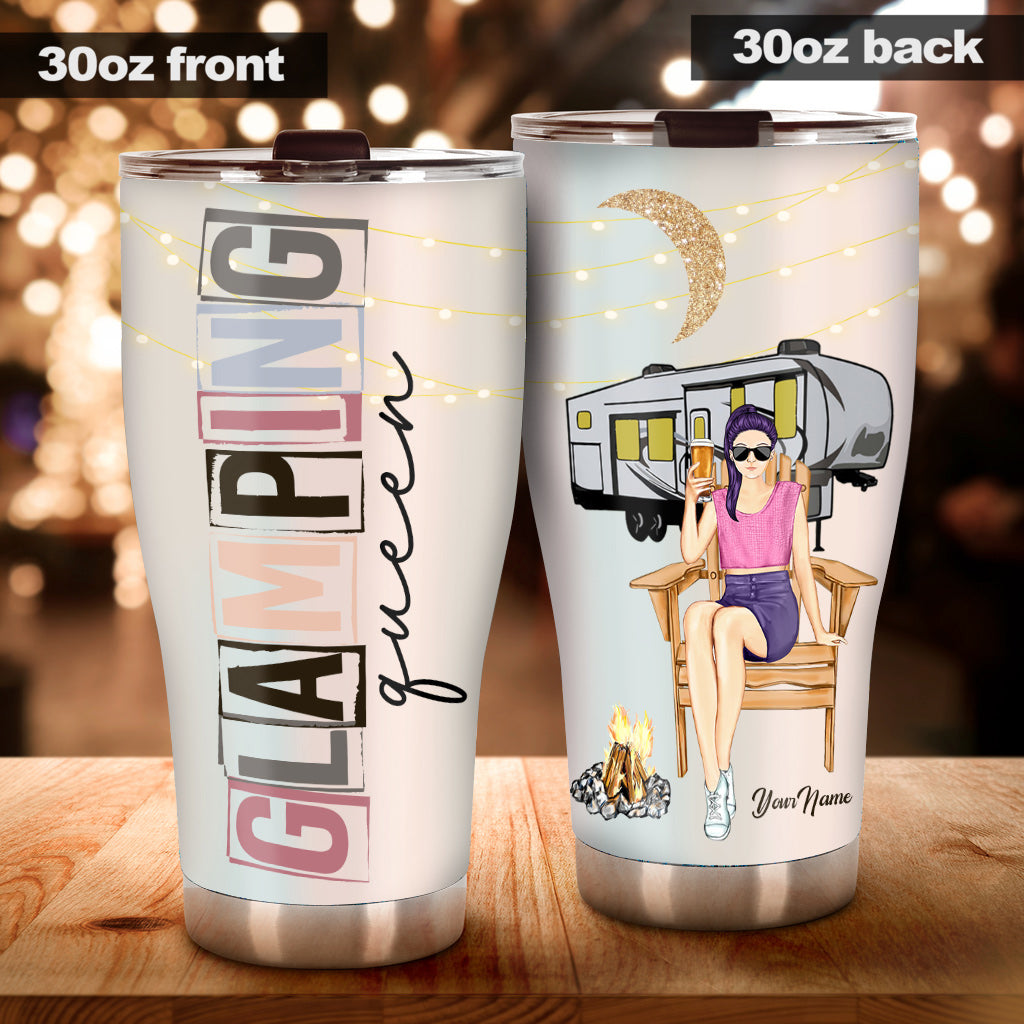 Glamping Queen - Personalized Camping Tumbler