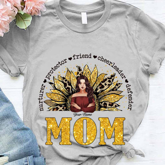Mom Nurturer Protector - Personalized Mother's Day T-shirt and Hoodie