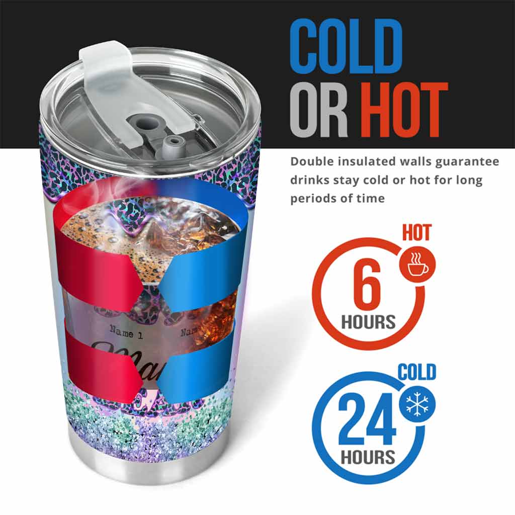 Mama Bear - Personalized Mother's Day Tumbler With 3D Pattern Print