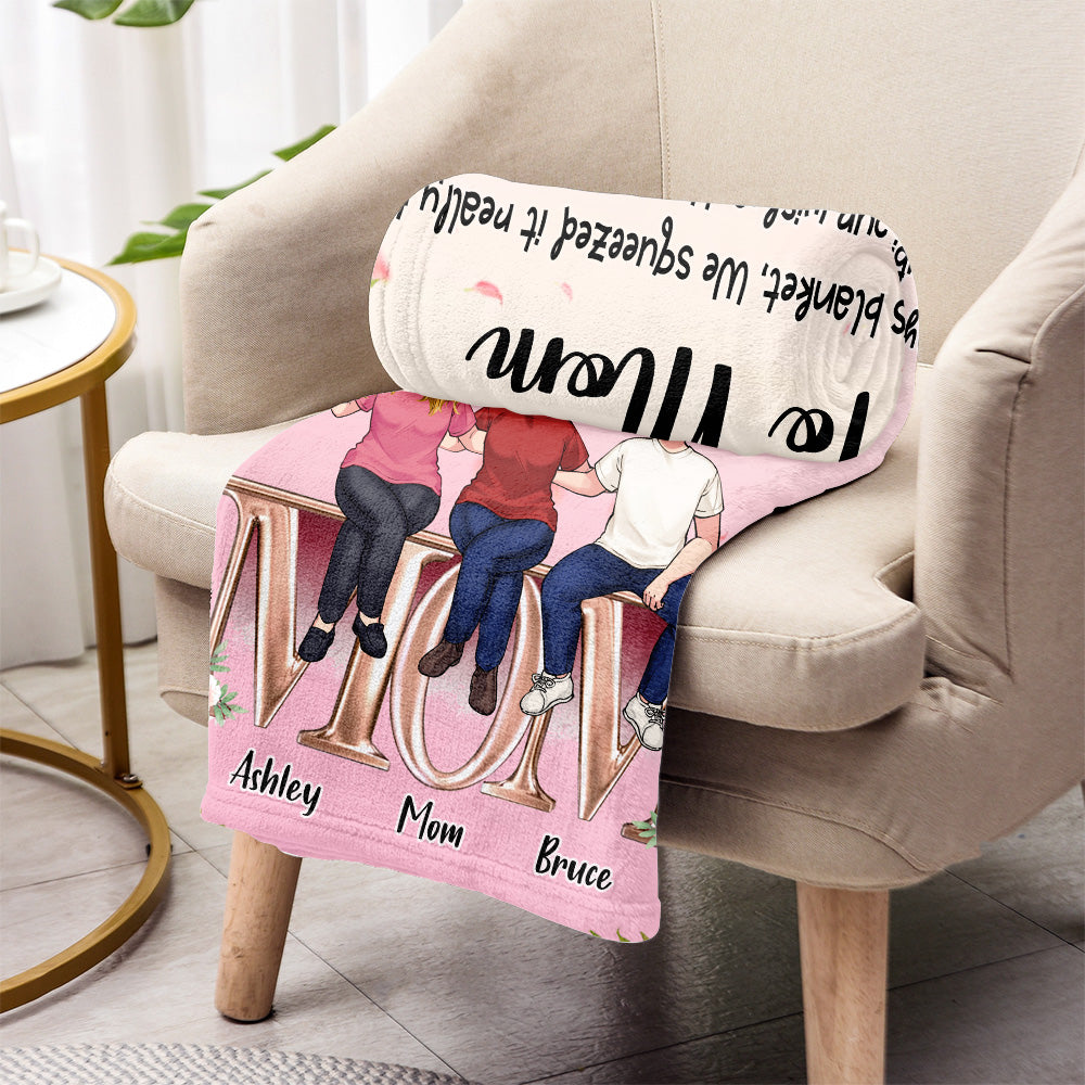 We Hugged This Blanket - Personalized Mother's Day Mother Blanket