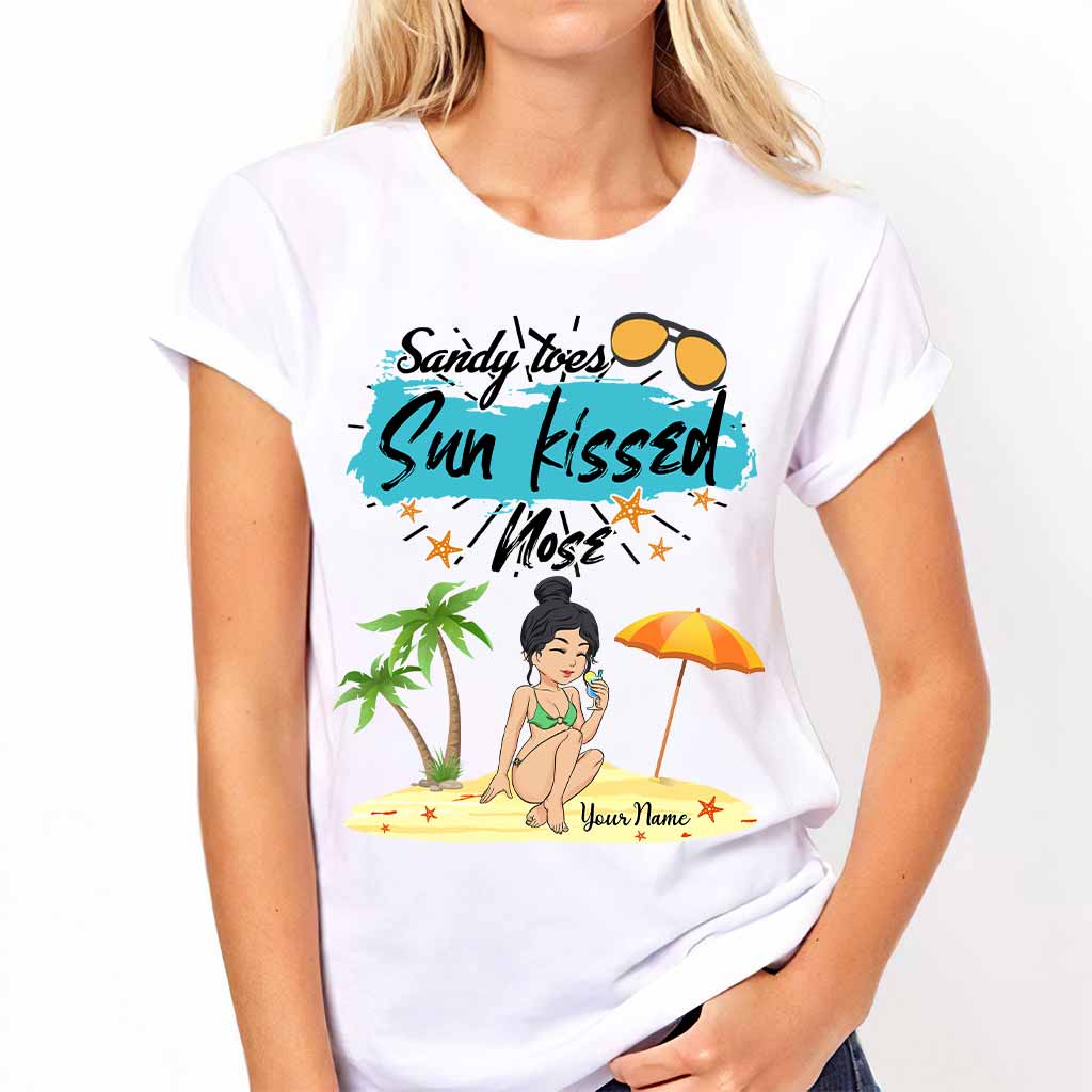 Sandy Toes Sunkissed Nose - Personalized Sea Lover T-shirt and Hoodie