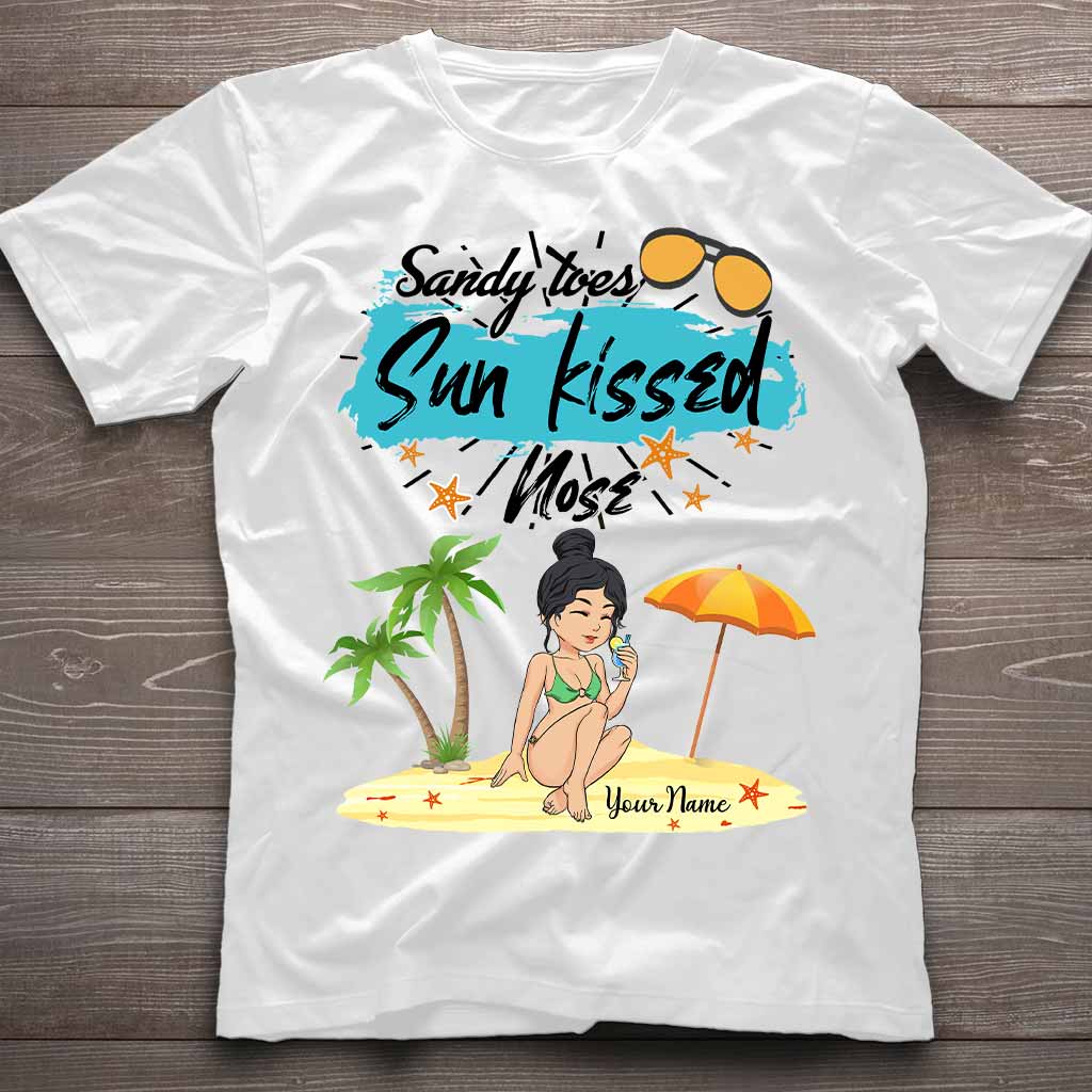 Sandy Toes Sunkissed Nose - Personalized Sea Lover T-shirt and Hoodie