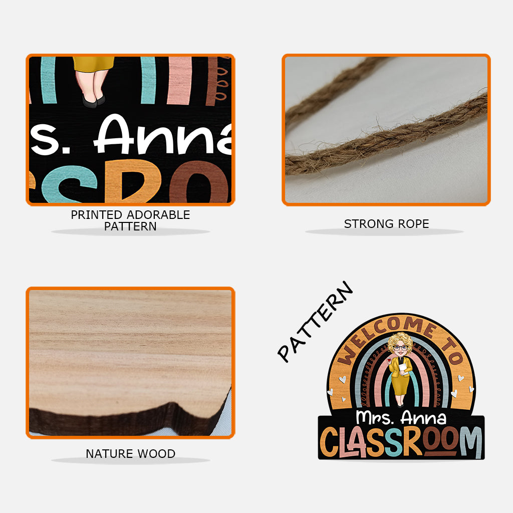 Welcome To Classroom - Personalized Teacher Wood Sign