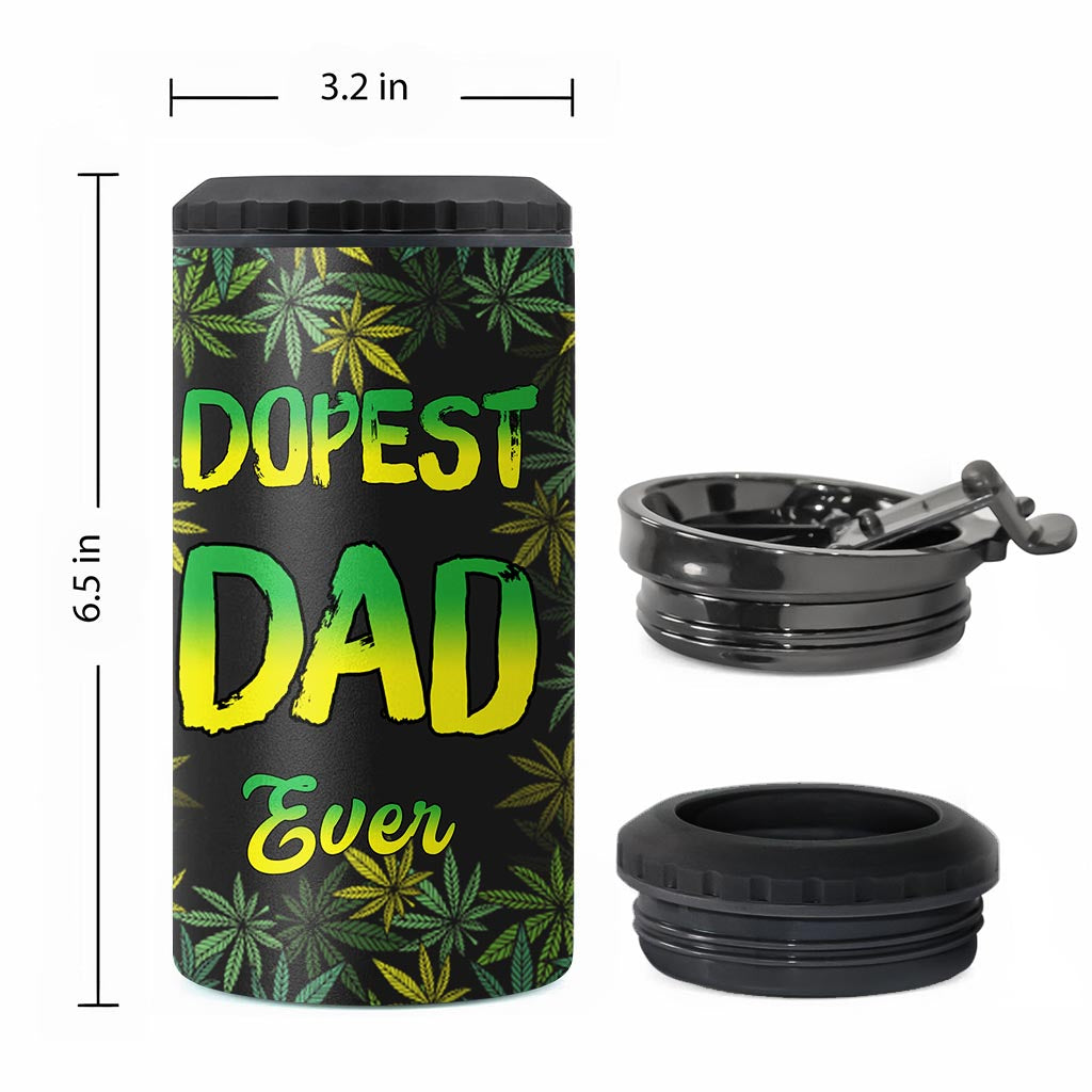 Dopest Dad Ever - Personalized Weed Can Cooler