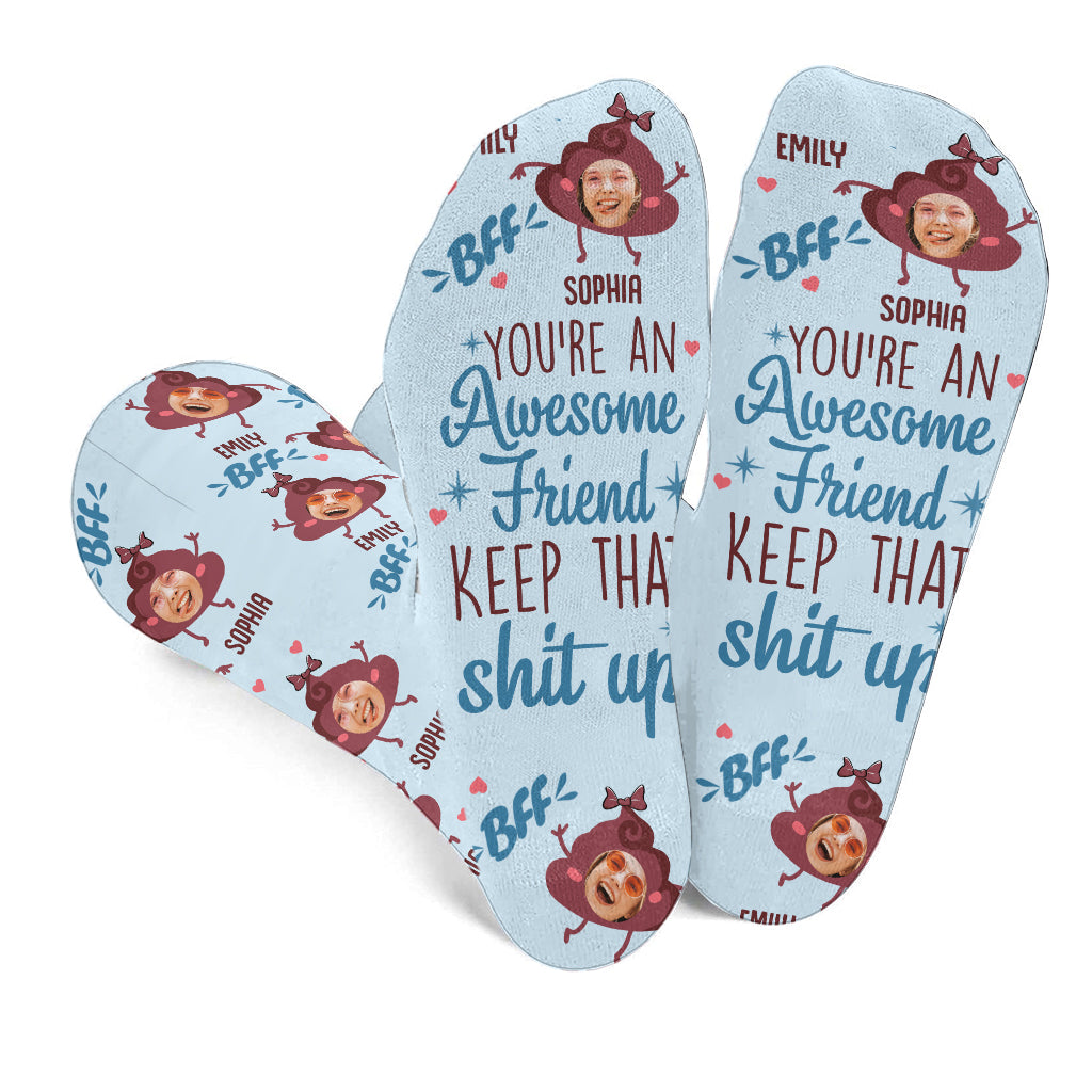 Keep That Up - Personalized Bestie Socks
