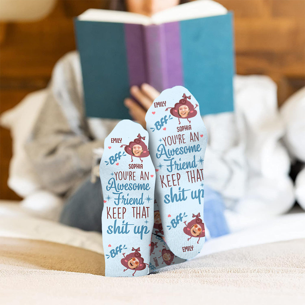 Keep That Up - Personalized Bestie Socks