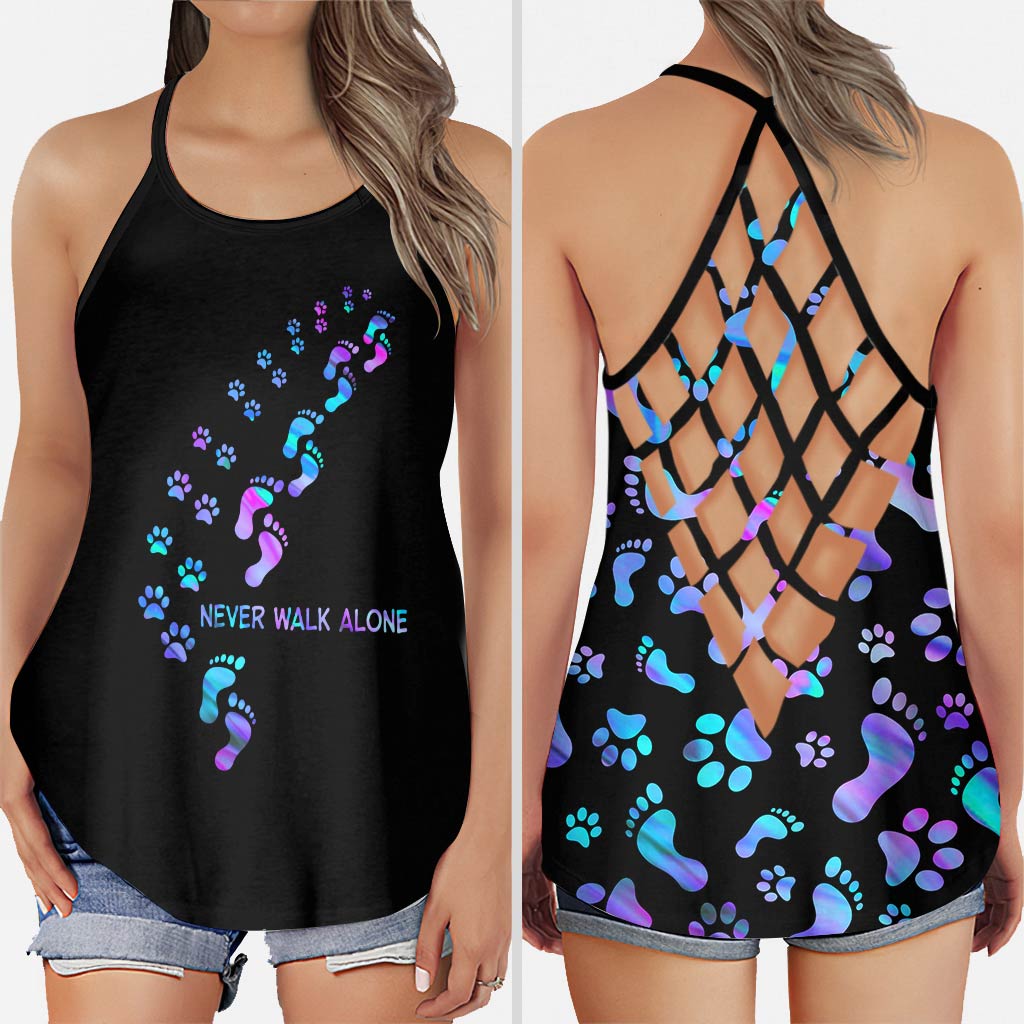 Never Walk Alone - Dog Cross Tank Top
