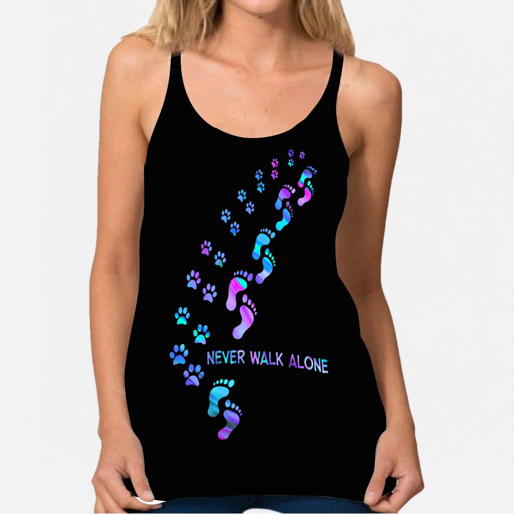 Never Walk Alone - Dog Cross Tank Top