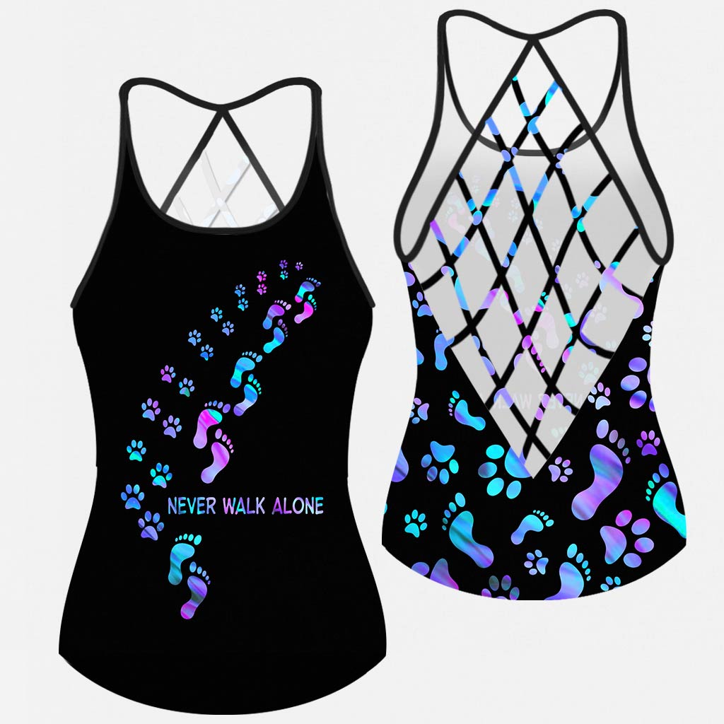 Never Walk Alone - Dog Cross Tank Top