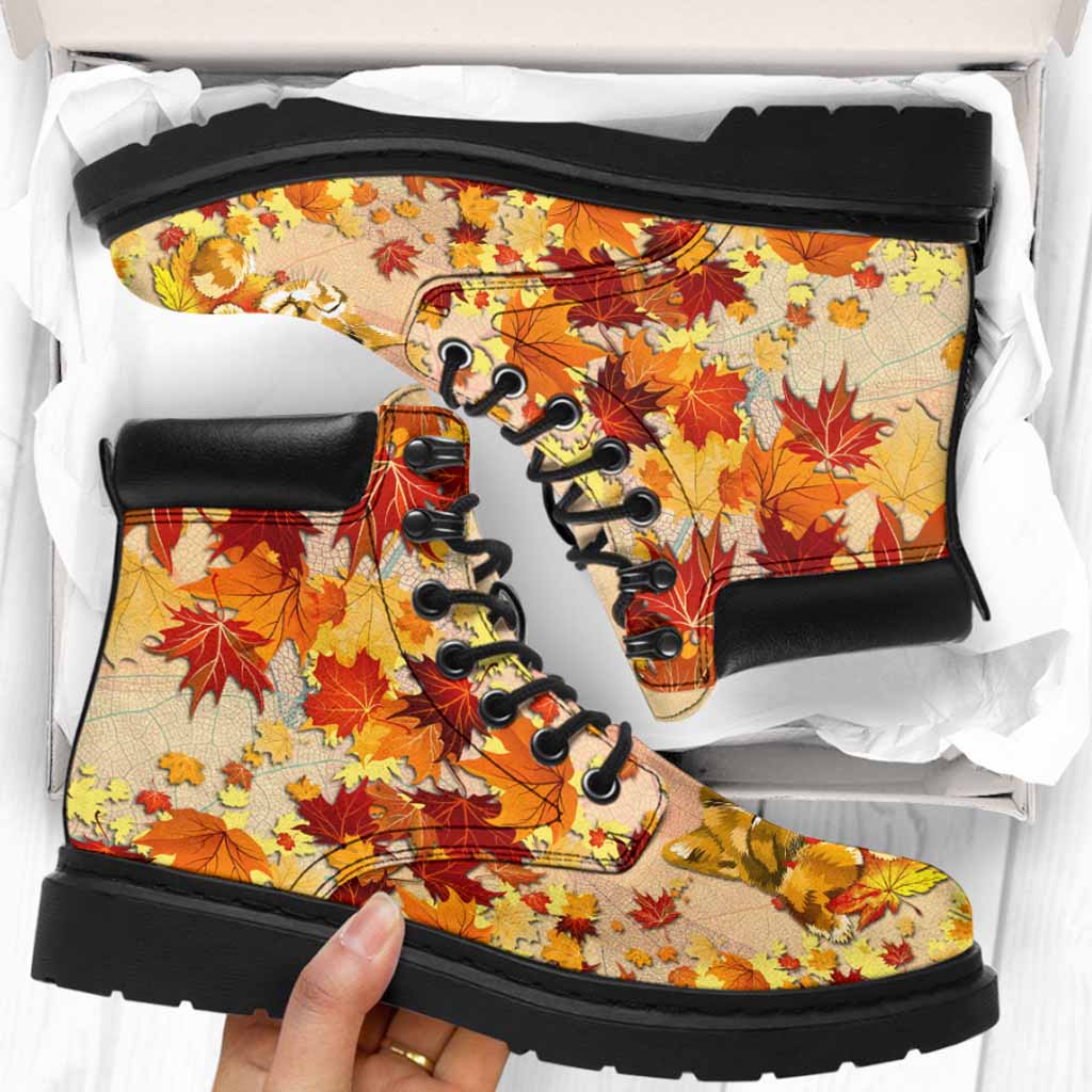Autumn Maple Leaf Inspired - Cat All Season Boots