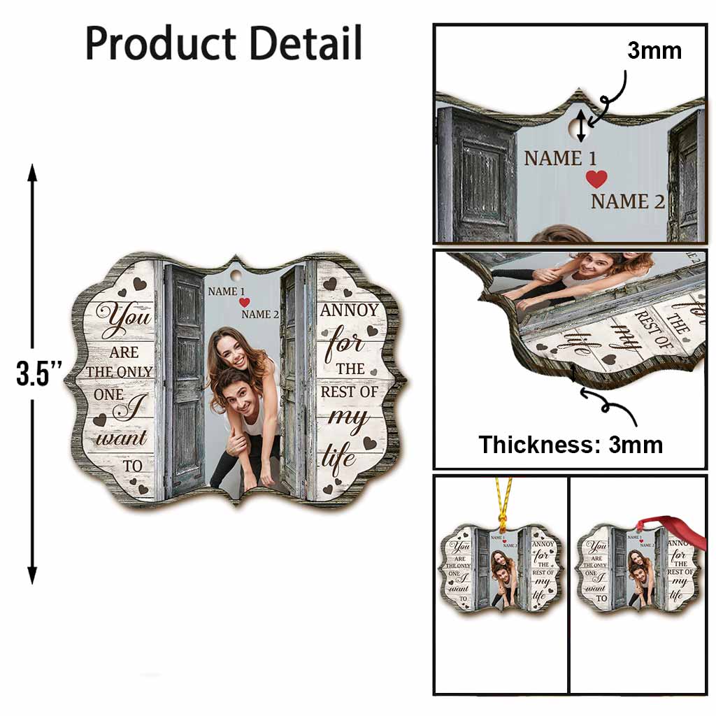 You Are The Only One - Personalized Christmas Couple Ornament (Printed On Both Sides)