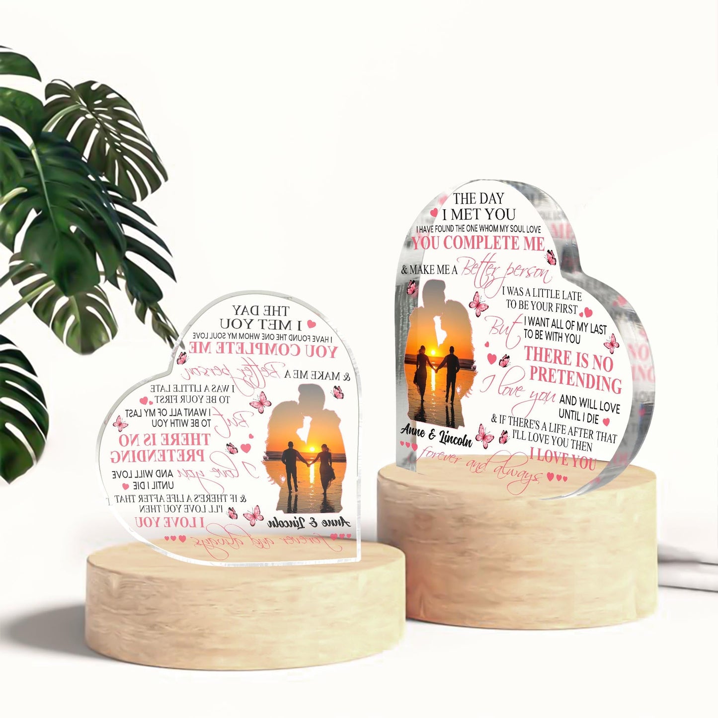 To My Wife - Personalized Couple Custom Shaped Acrylic Plaque