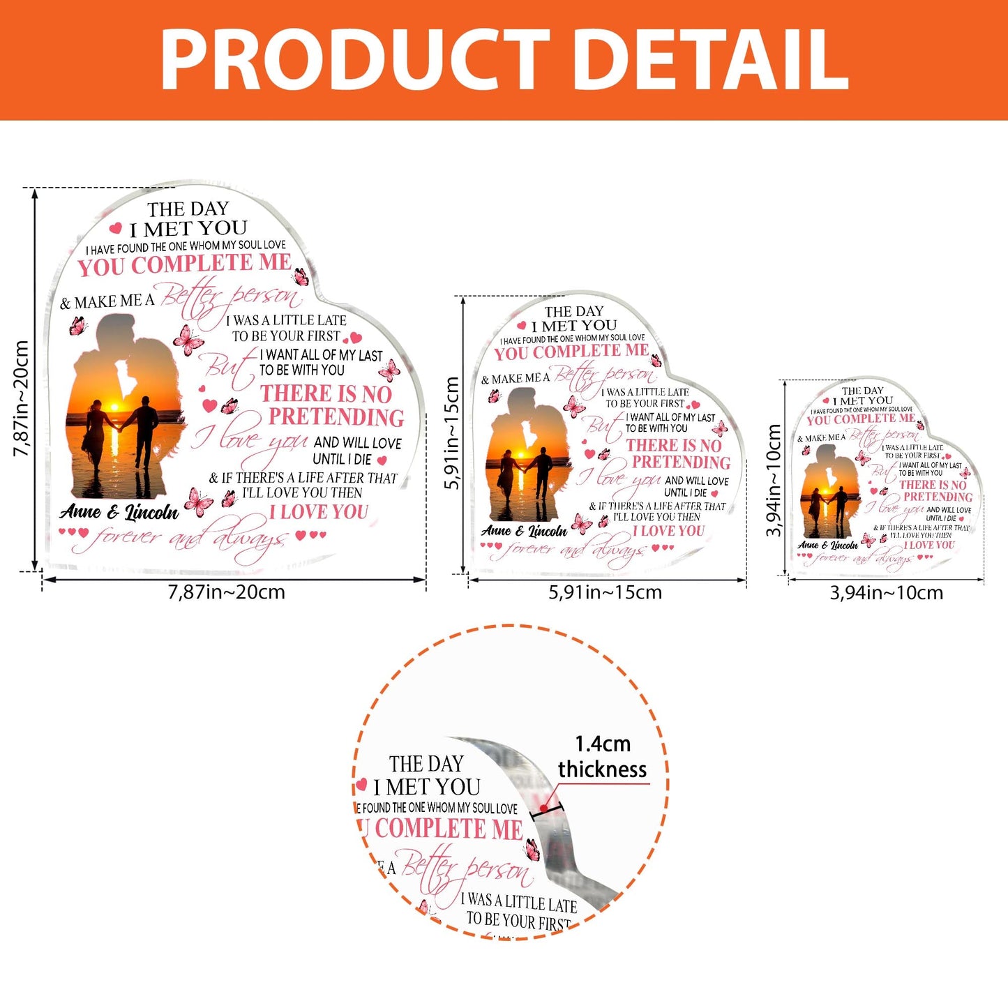 To My Wife - Personalized Couple Custom Shaped Acrylic Plaque