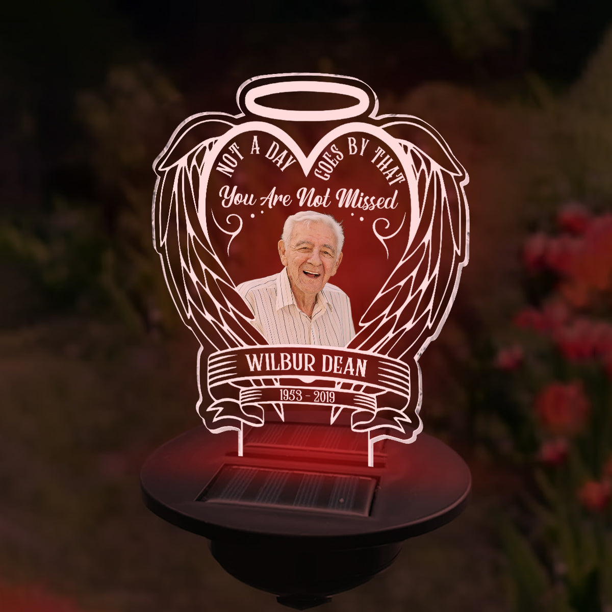 Not A Day Goes By That You Are Not Missed - Memorial gift for loss of  - Personalized Garden Solar Light