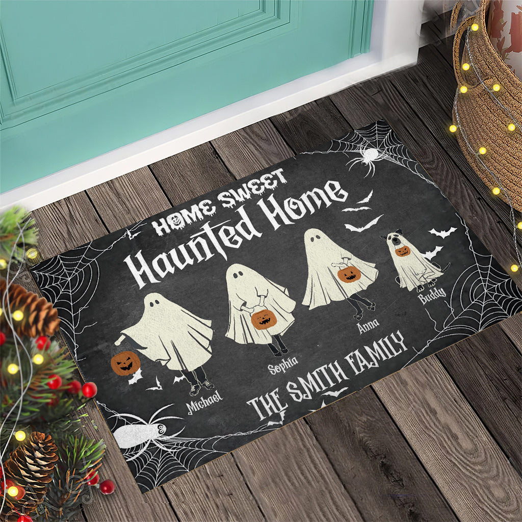 Home Sweet Haunted Home - Personalized Family Doormat