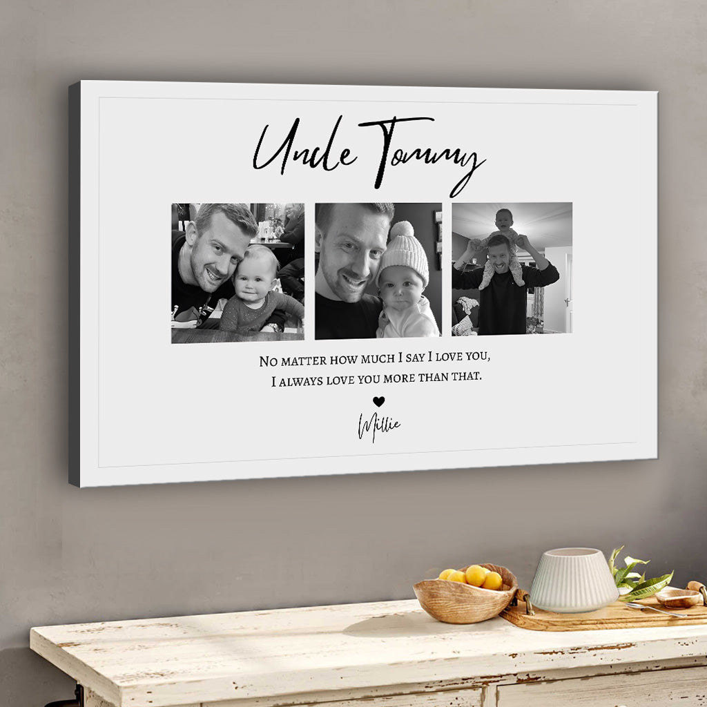 I Love You Uncle - Personalized Uncle Canvas And Poster