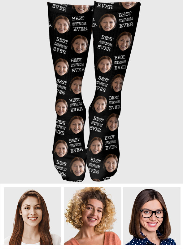 Custom Face - Personalized Step Mom Socks