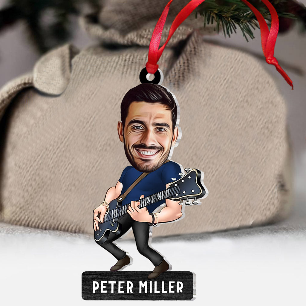 Funny Guitarist - Guitar gift for husband, him, boyfriend, father, son - Personalized Ornament