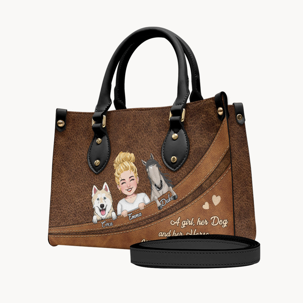 What A Beautiful Thing - Horse gift for dog lover, cat lover - Personalized Leather Handbag