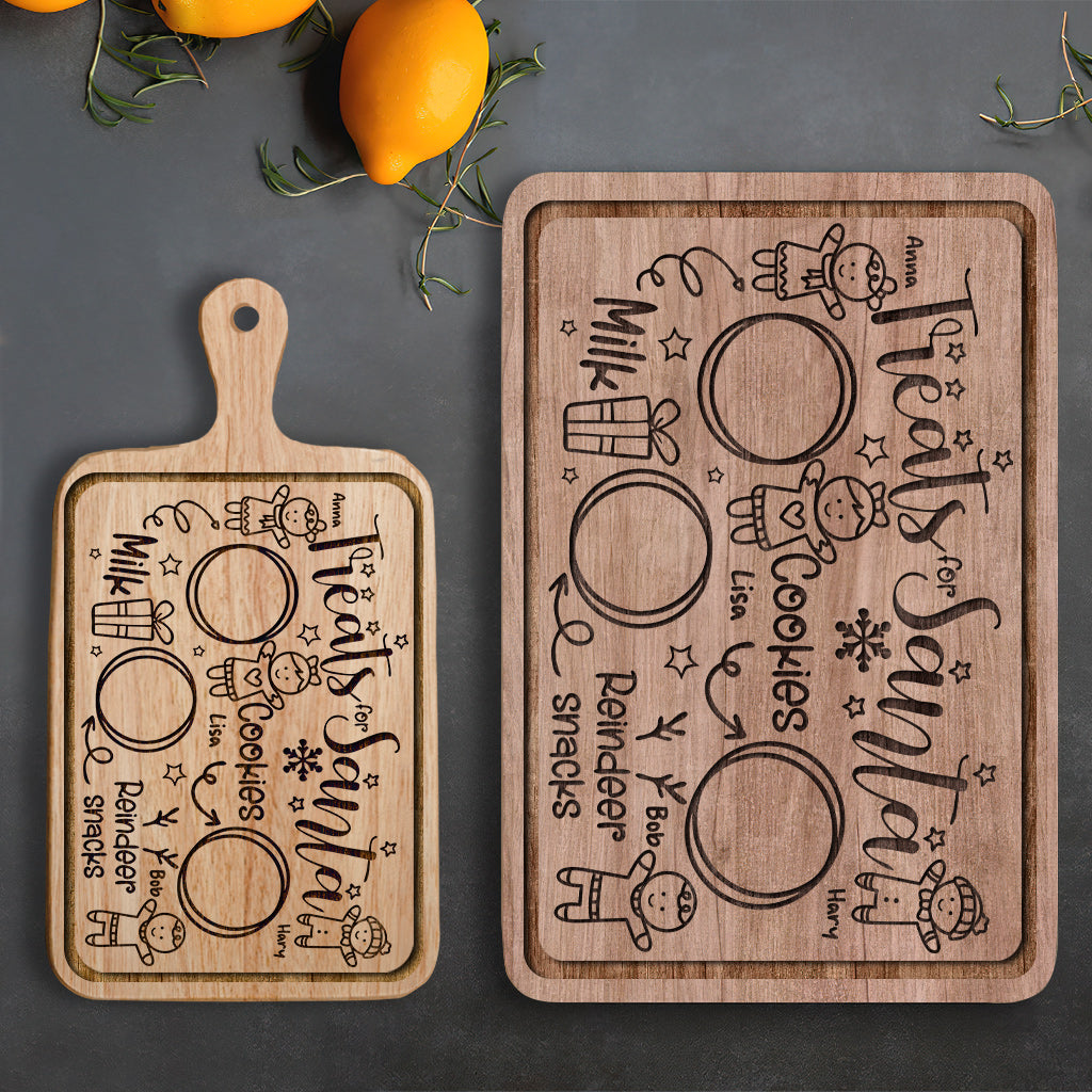 Treats For Santa - Personalized Family Cutting Board