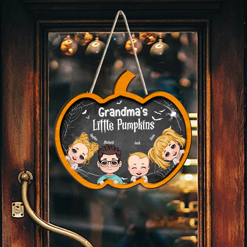 Grandma’s Little Pumpkins - Personalized Grandma Wood Sign