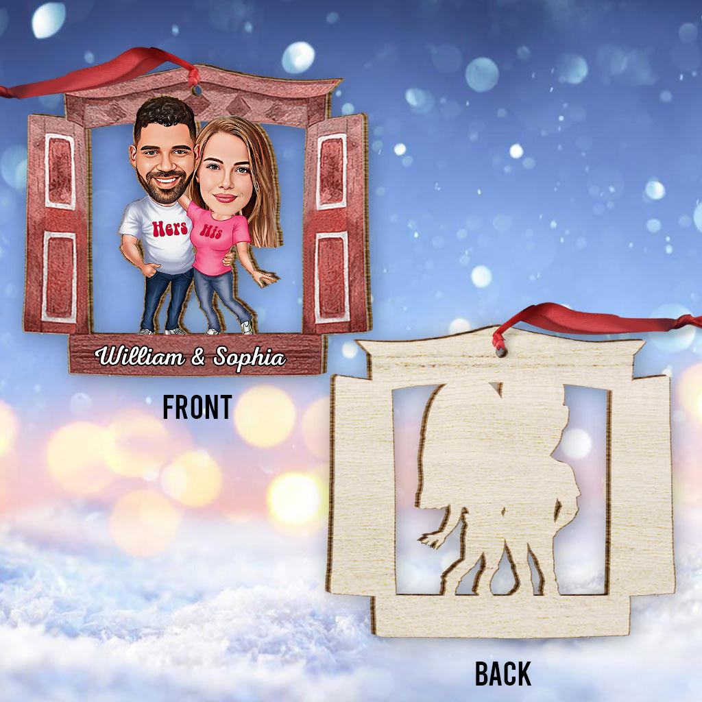 Caricature Family / Couple / Bestie Portrait Window - Personalized Family Ornament