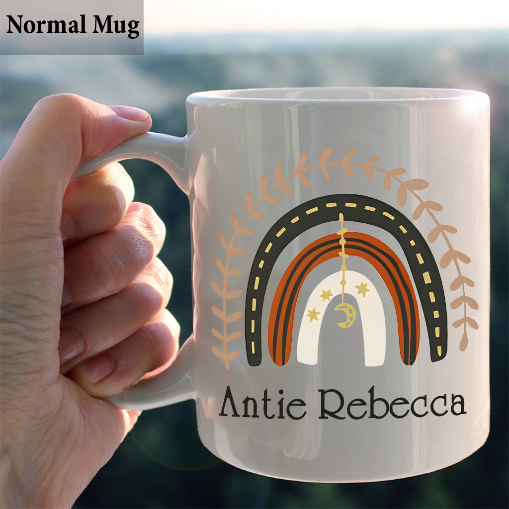 Rainbow Mug Auntie - Personalized Aunt Mug
