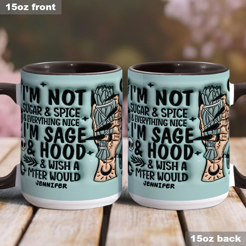 I'm Not Sugar And Spice - Personalized Witch Accent Mug