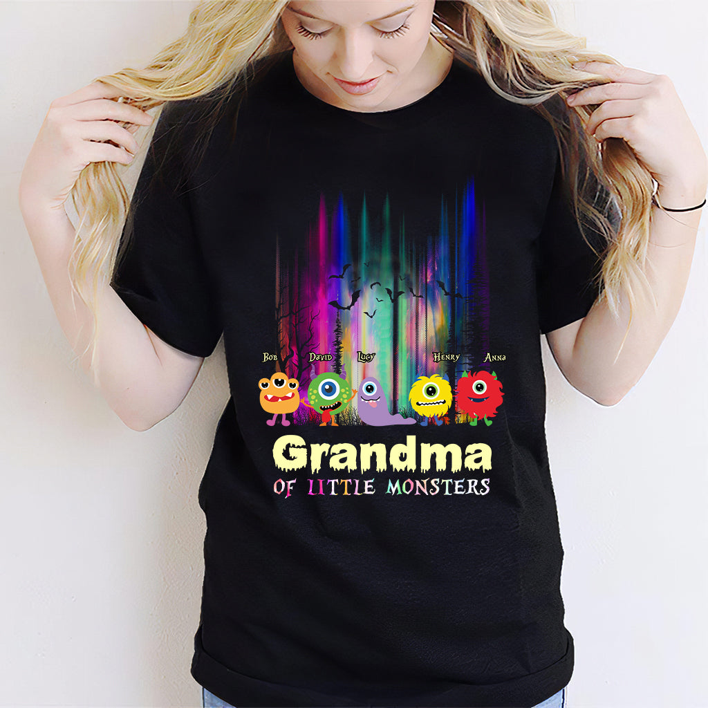 Grandma Of Little Monsters - Personalized Grandma T-shirt And Hoodie