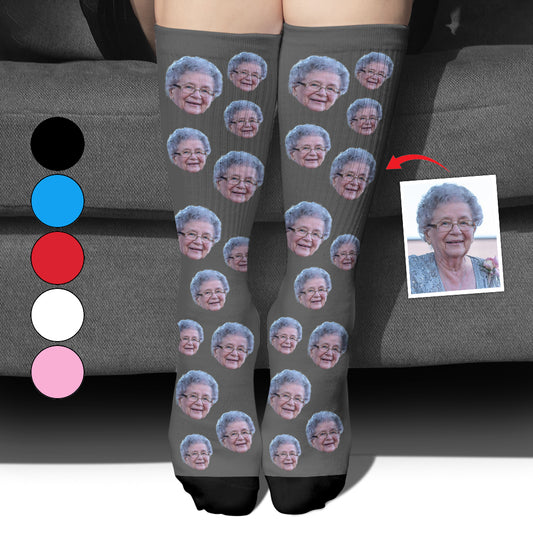 Custom Face - Personalized Grandma Socks