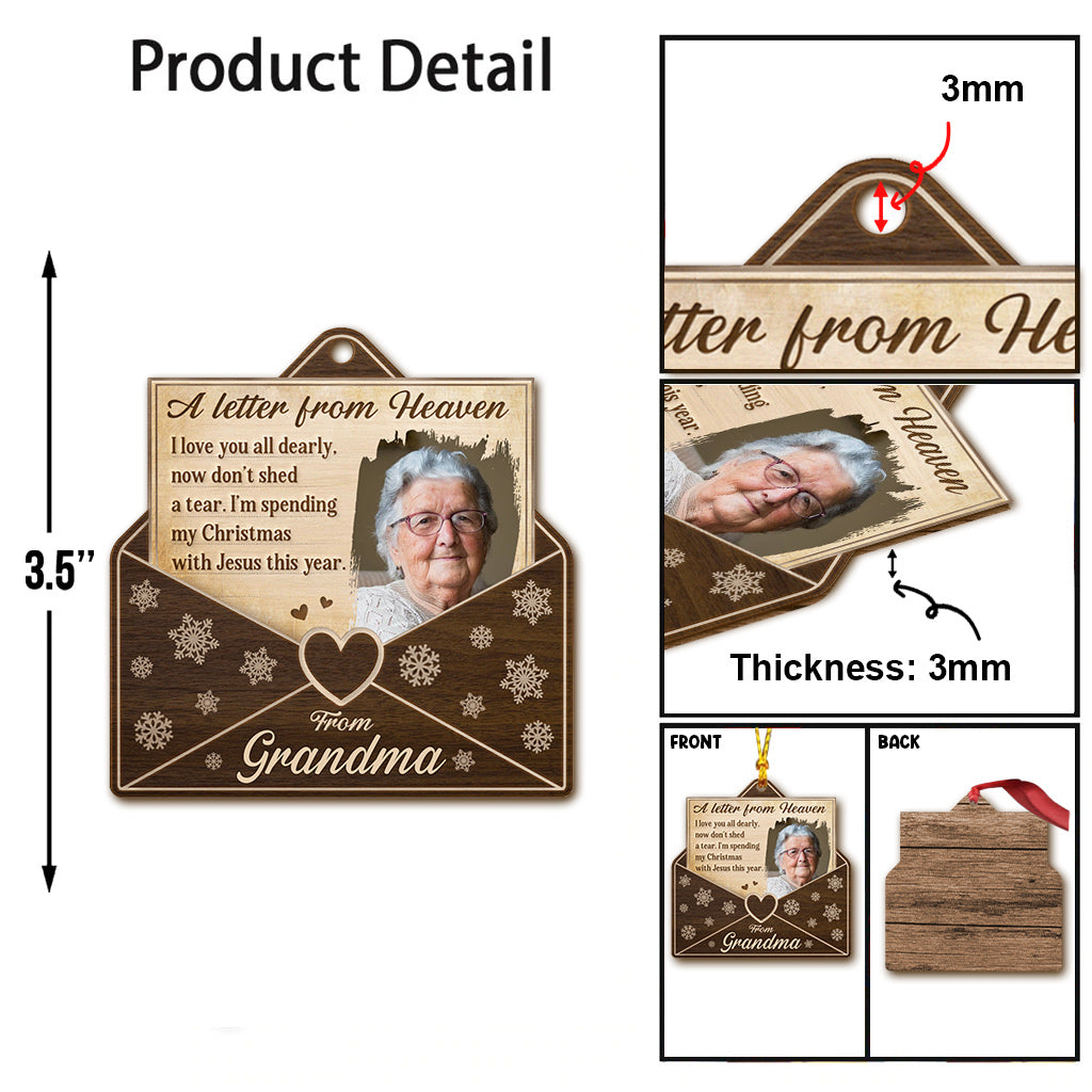 A Letter From Heaven - Personalized Memorial Ornament